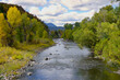 Yampa River flowing through Steamboat Springs Colorado