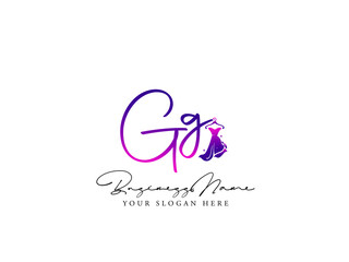 Wall Mural - Fashion GG Logo, Modern gg g g Logo Letter Vector For Clothing, Apparel Fashion Dress Shop