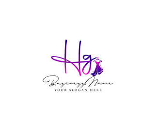 Wall Mural - Fashion HG Logo, Modern hg h g Logo Letter Vector For Clothing, Apparel Fashion Dress Shop