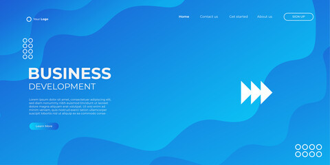  Landing page for web design with abstract background