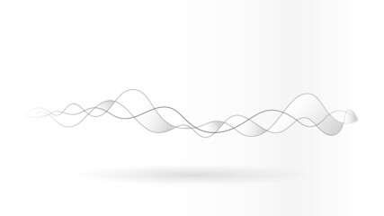 Wall Mural - Line elements motion sound wave background