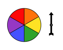 Board Game Spinner With Arrow Template. Clipart Image