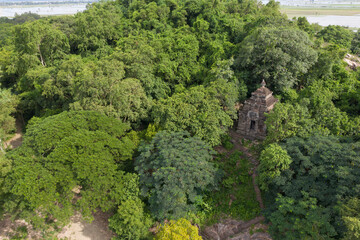 The ancient Funan sites of Angkor Borei and Phnom Da is a hill and the name for the first art style period in pre-Angkorian times,in Takeo, Cambodia, close to the border to Vietnam