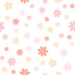 © Nataliia Pyzhova - Floral seamless pattern with simple daisy flower isolated on white background.