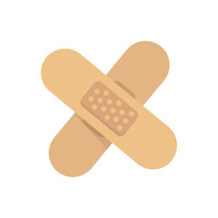 wound patch isolated illustration. wound patch flat icon on white background. wound patch clipart.