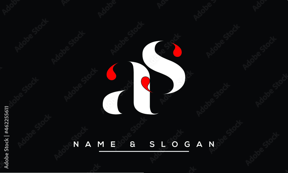 SA, AS, S, A Abstract Letters Logo Monogram Stock Vector | Adobe Stock