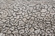 Ausgetrockneter Erdboden duch Wassermangel. Dürre ist ein extremer, über einen längeren Zeitraum vorherrschender Zustand, in dem weniger Wasser oder Niederschlag verfügbar ist als erforderlich
