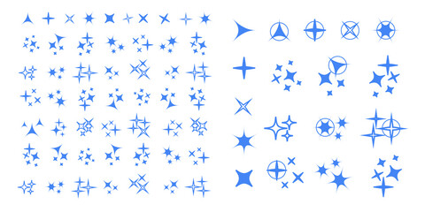 Wall Mural - icon sparkle line. bright firework, decoration twinkle, shiny flash