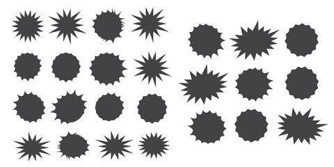 Wall Mural - bursting speech star set. starburst isolated icons set