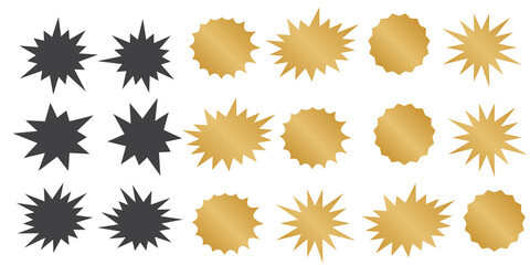 Wall Mural - bursting speech star set. starburst isolated icons set