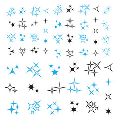 Wall Mural - sparkle lights stars set. glowing light effect star. sparkle lights vector