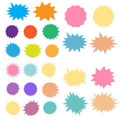 Wall Mural - bursting speech star set. starburst isolated icons set