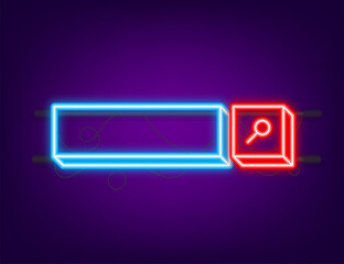 Wall Mural - search bar icon, set of search boxes ui template isolated on white background. neon icon. vector ill