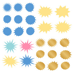 Wall Mural - bursting speech star set. starburst isolated icons set