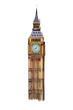 London big ben tower from multicolored paints. Splash of watercolor, colored drawing, realistic