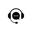 © magnoliya1966 - Support icon. Hotline support service with headphones vector icon
