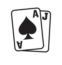 Blackjack Cards Ace Jack Spades