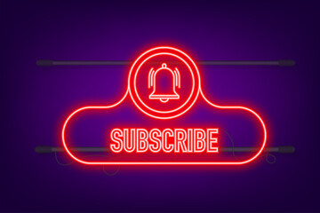 Wall Mural - subscribe button template with the notification bell. news subscribe button. business concept subscr