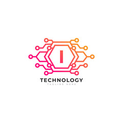 Wall Mural - Technology Initial Letter I Logo Design Template Element.