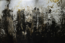 Brown And Black Color Stain On The Silver Surface That Has White Scratch On  The Area, Burn Marks And Scratch Effect, Gray Abstract Grunge Background And  Texture Of Old Metal