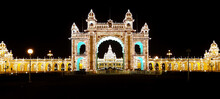 A Beautiful View Of Illuminated Mysore Palace (Amba Vilas Palace)