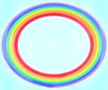 色鉛筆の虹のフレーム
