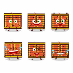 Wall Mural - Cartoon character of red firecracker string with smile expression