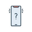 Color illustration icon for who