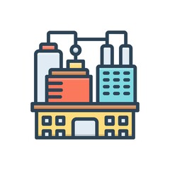 Color illustration icon for commercial