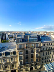 Sticker - Panorama urbain à Paris, vue aérienne