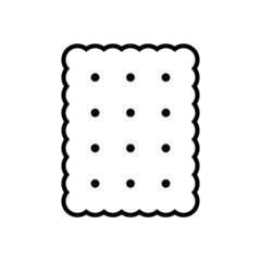 Sticker - Cracker biscuit line icon