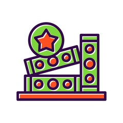 Sticker - Favourite Filled Vector Icon Design