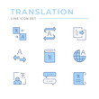 © motorama - Set color line icons of translation