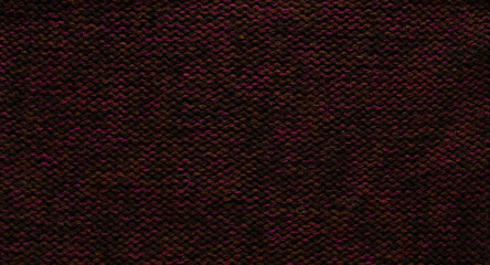 Wall Mural - Texture of smooth knitted red brown sweater with pattern. Top view, close-up. Handmade knitting wool or cotton fabric texture. Background of knitting patterns.
