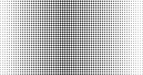 Canvas Print - Monochrome gradient halftone shine dots background. Pop art pattern template, texture. Geometric Vector Retro Illustration.