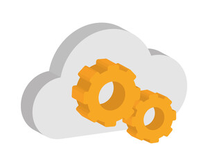 Poster - cloud with gears