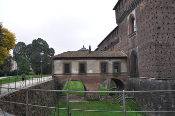 Wall Mural - Fortress moat and bridge with arches to the fortress. The old fortress.