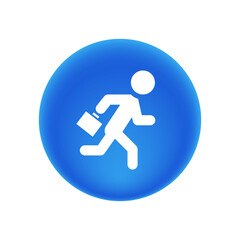 Wall Mural - Businessman Running - Sticker