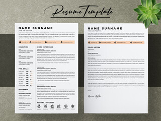 Wall Mural - Clean Resume Template