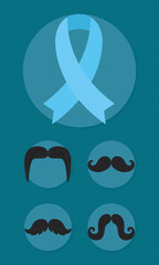 Canvas Print - support ribbon and moustaches