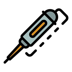 Wall Mural - Soldering equipment icon. Outline soldering equipment vector icon color flat isolated