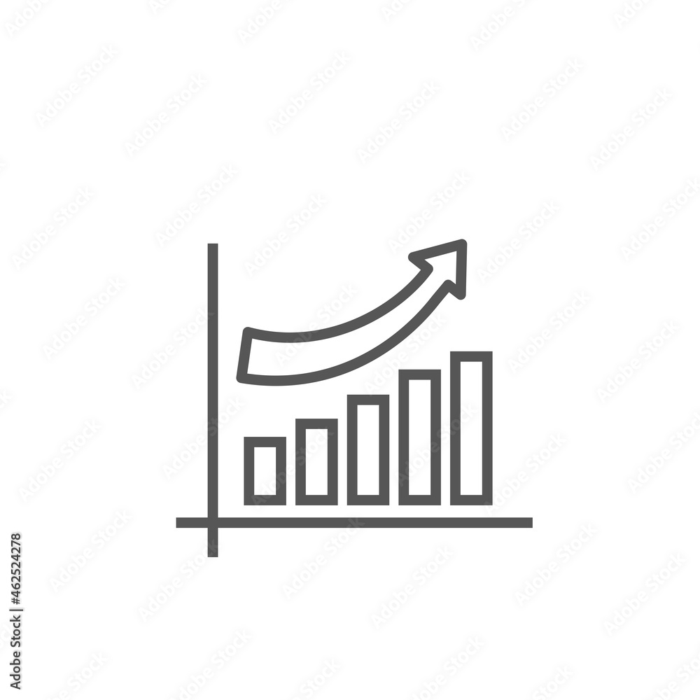 Chart icon isolated on white background. Chart icon for web site, app ...