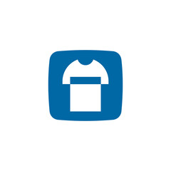 Wall Mural - Online clothes laundry app application logo design