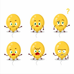 Sticker - Cartoon character of yellow balloons with what expression