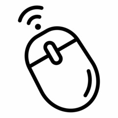 Wall Mural - mouse wireless electronic iot single isolated icon with outline style