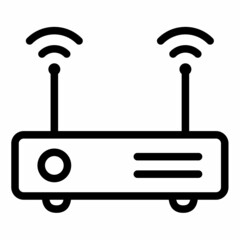 Wall Mural - router access point wireless modem single isolated icon with outline style