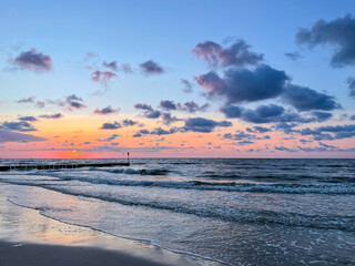 Wall Mural - Kolobrzeg beach sunset