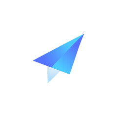 Wall Mural -  paper plane Message icon in gradient color style