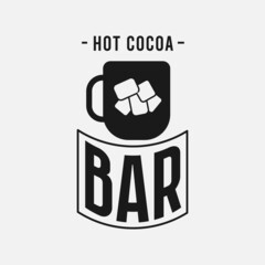 Wall Mural - Hot Cocoa Bar lettering quotes for sign, greeting card, t shirt and much more