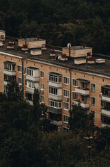 Wall Mural - Aerial view of residential buildings in Moscow, Russia